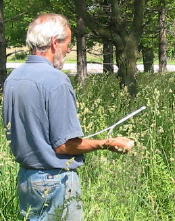 Steve, dowsing for water